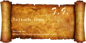 Teltsch Irma névjegykártya